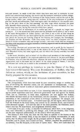 Address of Ex-Lieut. Gov. WILLIAM DORSHEIMER.