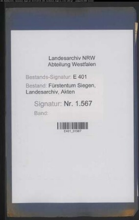 Extrakt aus dem Rügentagsprotokoll des Amts Hilchenbach, reformierter Landesteil Nassau-Siegens