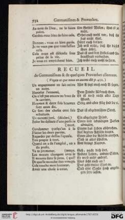 Recueil de Germanismes & de quelques Proverbes allemans