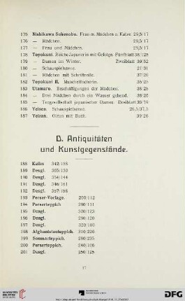 Antiquitäten und Kunstgegenstände (Nr. 188-590)