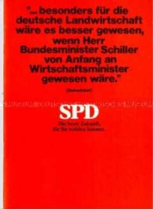 Flugschrift der SPD zur Bundestagswahl 1969 mit Informationen zur Agrarpolitik