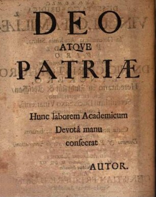 Diss. iur. de vinculo familiae