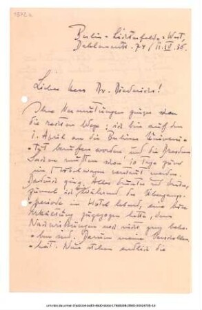 Adolf Spamer an Peter Diederichs 02.04.1936