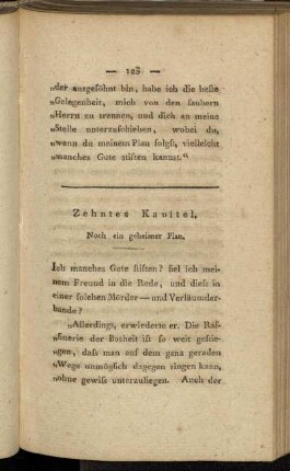 Zehntes Kapitel. Noch ein geheimer Plan.