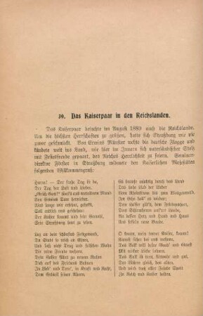 39. Das Kaiserpaar in den Reichslanden