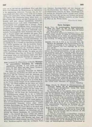 397-398 [Rezension] Grau, Leonhard, Weisungen zur unterrichlichen Behandlung der religionsgeschichtlichen Lehrstoffe