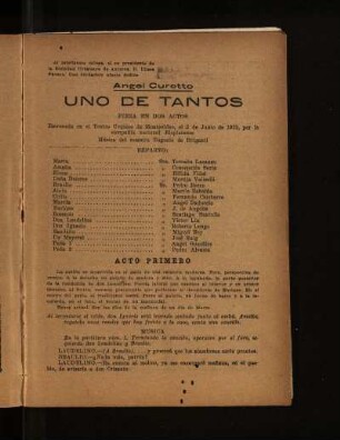 Uno de tantos : pieza en dos actos