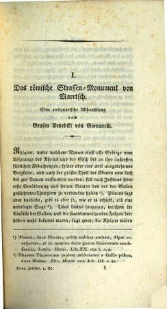 Beiträge zur Geschichte, Statistik, Naturkunde und Kunst von Tirol und Vorarlberg, 1. 1825