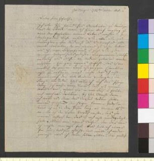 Brief von Hilgard, Theodor Erasmus an Goethe, Johann Wolfgang von