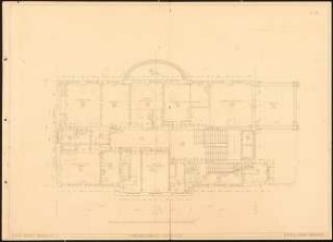 Haus Herz, Berlin-Dahlem. Zum Projekt gehörend: Böhmer & Petrich, Haus Herz, Berlin-Dahlem Umbau zu Haus Himmler: Grundriss 1. Obergeschoss 1:50