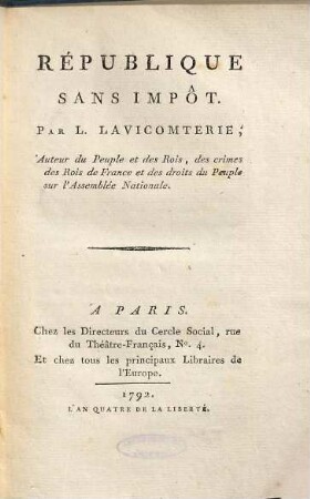 République sans impôt