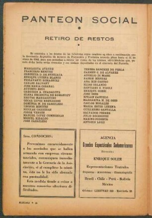 Panteon social : Retiro de Restos