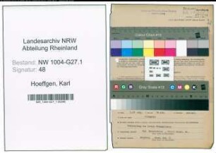 Entnazifizierung Karl Hoeffgen , geb. 24.03.1893 (Sekretaer)