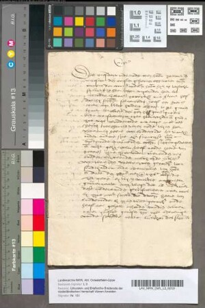 Mandement van het Hof van Holland, om op verzoek van Johan "Vrijbanderheer te Merode, Petersum, en Perwis, de Keurvorster Palsgravinne, Geertruid van Bronkhorst en Batenburg, erfgenamen van den laatstoverleden Heere van Brederode, en Graaf Joost van Schouwenburg, zijn legataris, te dagvaarden tot betaling van renten volgens de huwelijksvoorwaarden van de moeder van Johan, Françoise van Brederode, en dagvaarding, Januari 1584. Uitgegeven afschrift. En een afschrift van de huwelijksvoorwaarden, gemerkt A.