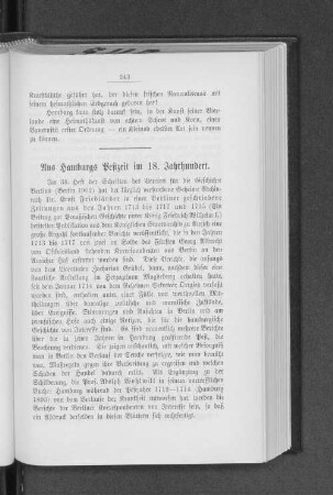 Aus Hamburgs Pestzeit im 18. Jahrhundert.