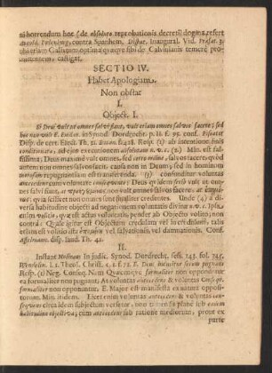 Sectio IV.