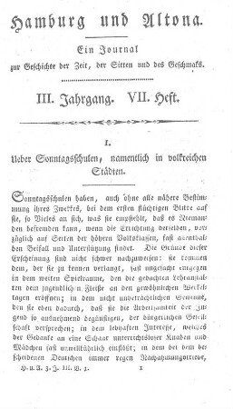 III. Jahrgang. VII. Heft