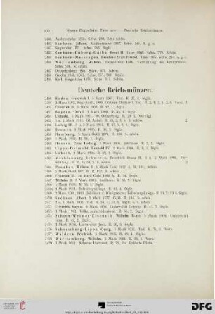 Deutsche Reichsmünzen (Nr. 2450-2479)