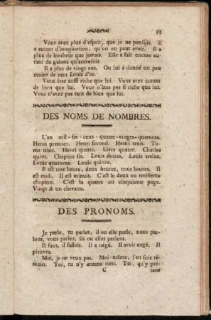 Des Noms De Nombres.