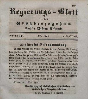 Nr. 10 : 6. April 1842