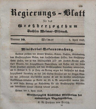 Nr. 10 : 6. April 1842