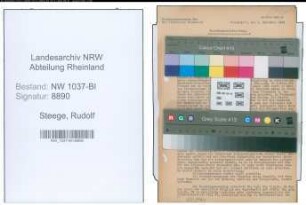 Entnazifizierung Rudolf Steege , geb. 08.07.1905 (Hilfsarbeiter)