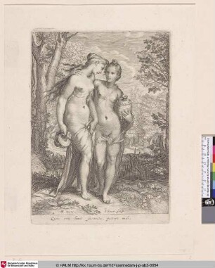 [Zwei Nymphen der Diana halten Krüge; Two Nymphs of Diana Holding Pitchers]