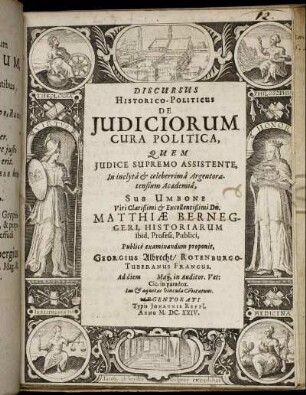 Discursus Historico-Politicus De Iudiciorum Cura Politica