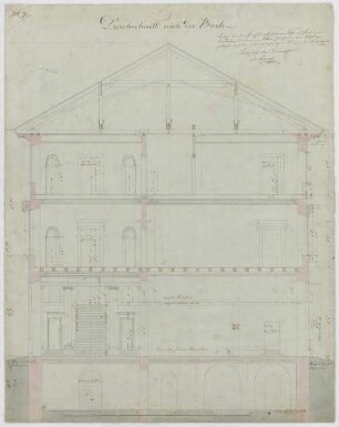 Fischer, Carl von; München, Karolinenplatz 4; Kronprinzen- Palais - Querschnitt
