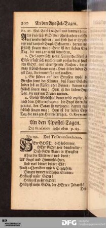 An den Apostel-Tagen.