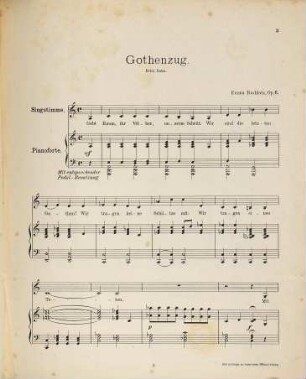 Gothenzug : op. 6 ; für e. Singst. mit Klav.-Begl.