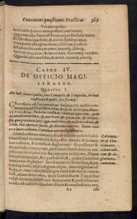 Caput IV. De Officio Magistratus.