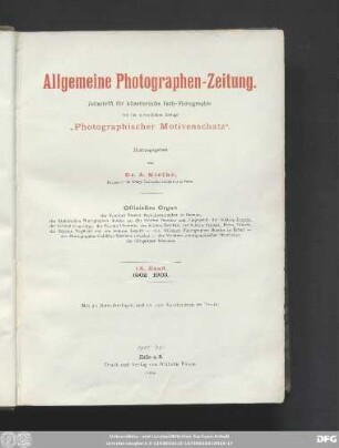 [monatliche Beilage „Photographischer Motivenschatz“]