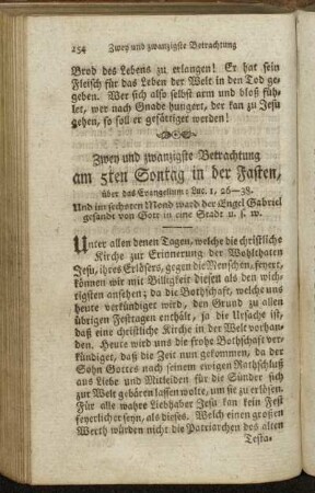Zwey und zwanzigste Betrachtung am 5ten Sontag in der Fasten, [...]