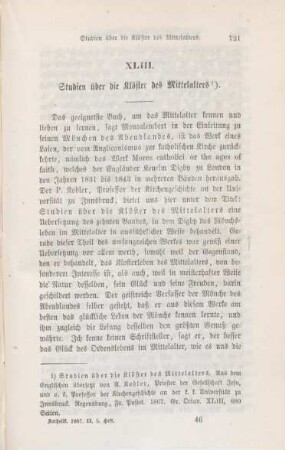 721-739 Studien über die Klöster des Mittelalters