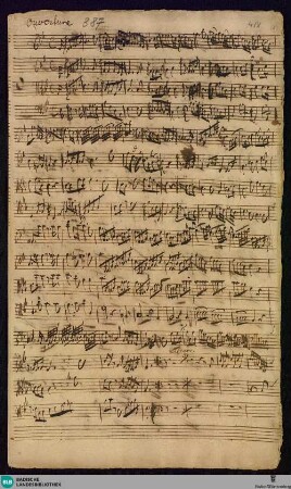 Overtures - Mus. Hs. 387 : strings, woodwinds; E|b; BrinzingMWV 3.10