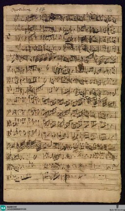 Overtures - Mus. Hs. 387 : strings, woodwinds; E|b; BrinzingMWV 3.10