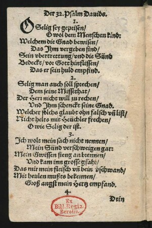 Der 32. Psalm Dauids. ||