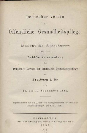 12: Freiburg i. Br. vom 15. bis 17. September 1885