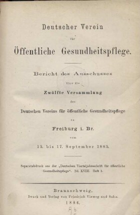 12: Freiburg i. Br. vom 15. bis 17. September 1885