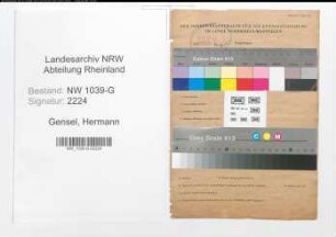 Entnazifizierung Hermann Gensel , geb. 03.11.1886 ()