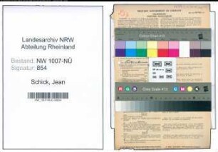 Entnazifizierung Jean Schick , geb. 29.06.1900 (Baeckermeister)