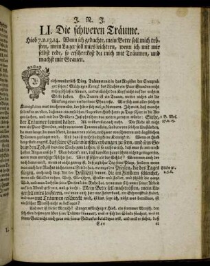 LI. Die schweren Träume. - LV. Die Waßersnoth.