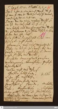 Disposition der Predigt von August Hermann Francke über Mt 2,1f. am 06.01.1721.