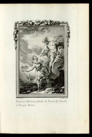 Mercure Métamorphose en Pierre de Touche le Berger Battus.