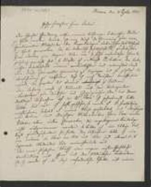 Brief von Adolf Scheele an August Emanuel Fürnrohr