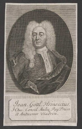 Porträt Johann Gottlieb Heineccius (1681-1741)