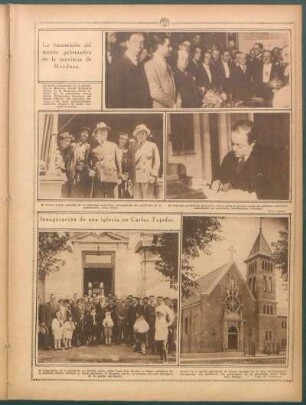 Inauguración de una iglesia en Carlos Tejedor