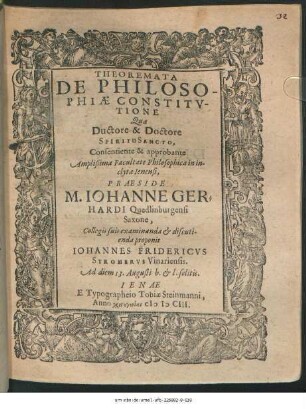 Theoremata De Philosophiae Constitutione