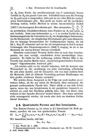 § 4. Quadratische Formen und ihre Invarianten.